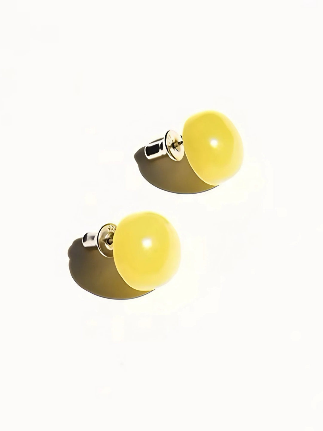 Agate Sphere Stud Earrings-Earrings-SoulAdorne