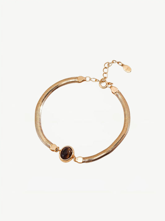 Golden Tigerite or Lazurite Coil Bracelet-Bracelets-SoulAdorne