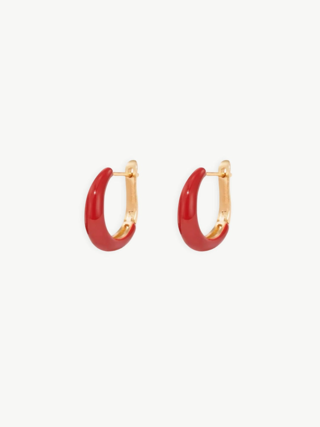 Crimson Velvet Hoop Earrings-Earrings-SoulAdorne