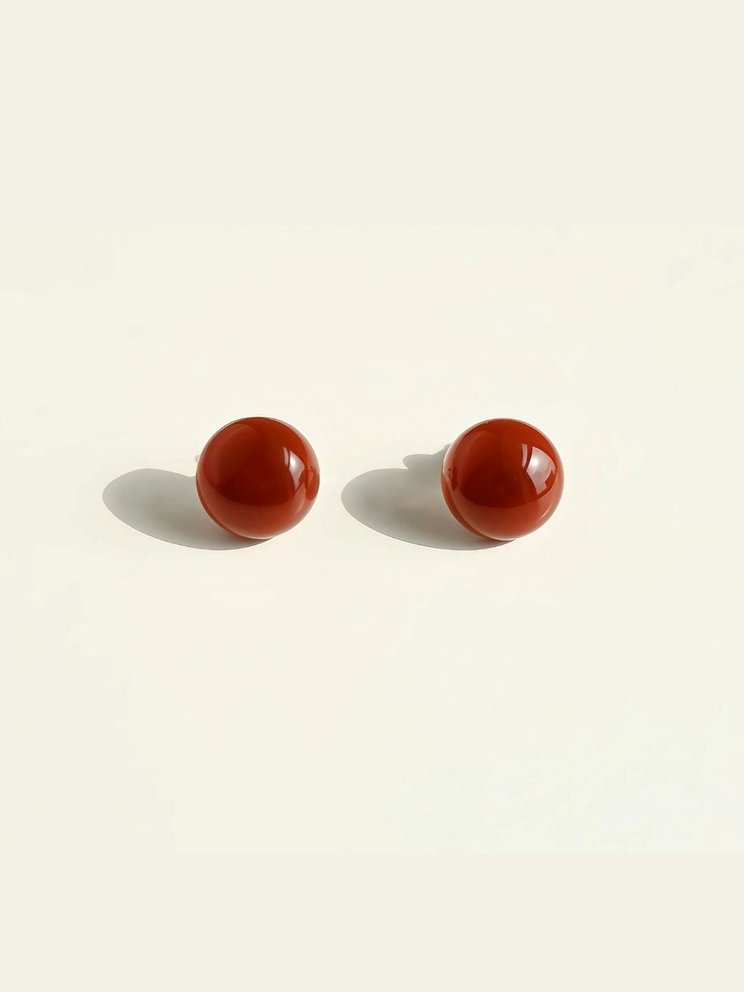 Agate Sphere Stud Earrings-Earrings-SoulAdorne