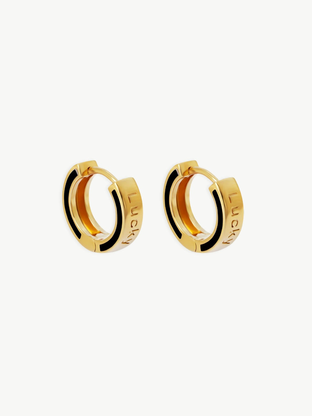 Lucky Hoop Earrings-Earrings-SoulAdorne