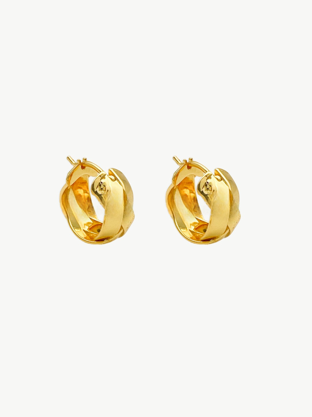 French Braided Hoop Earrings-Earrings-SoulAdorne