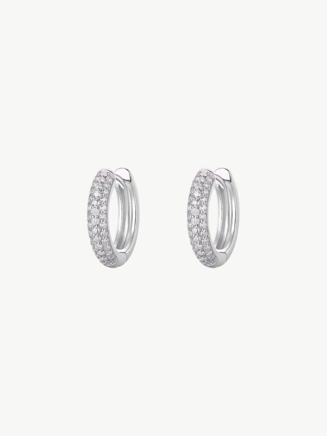 Crystal-Studded Hoop Earrings-Earrings-SoulAdorne