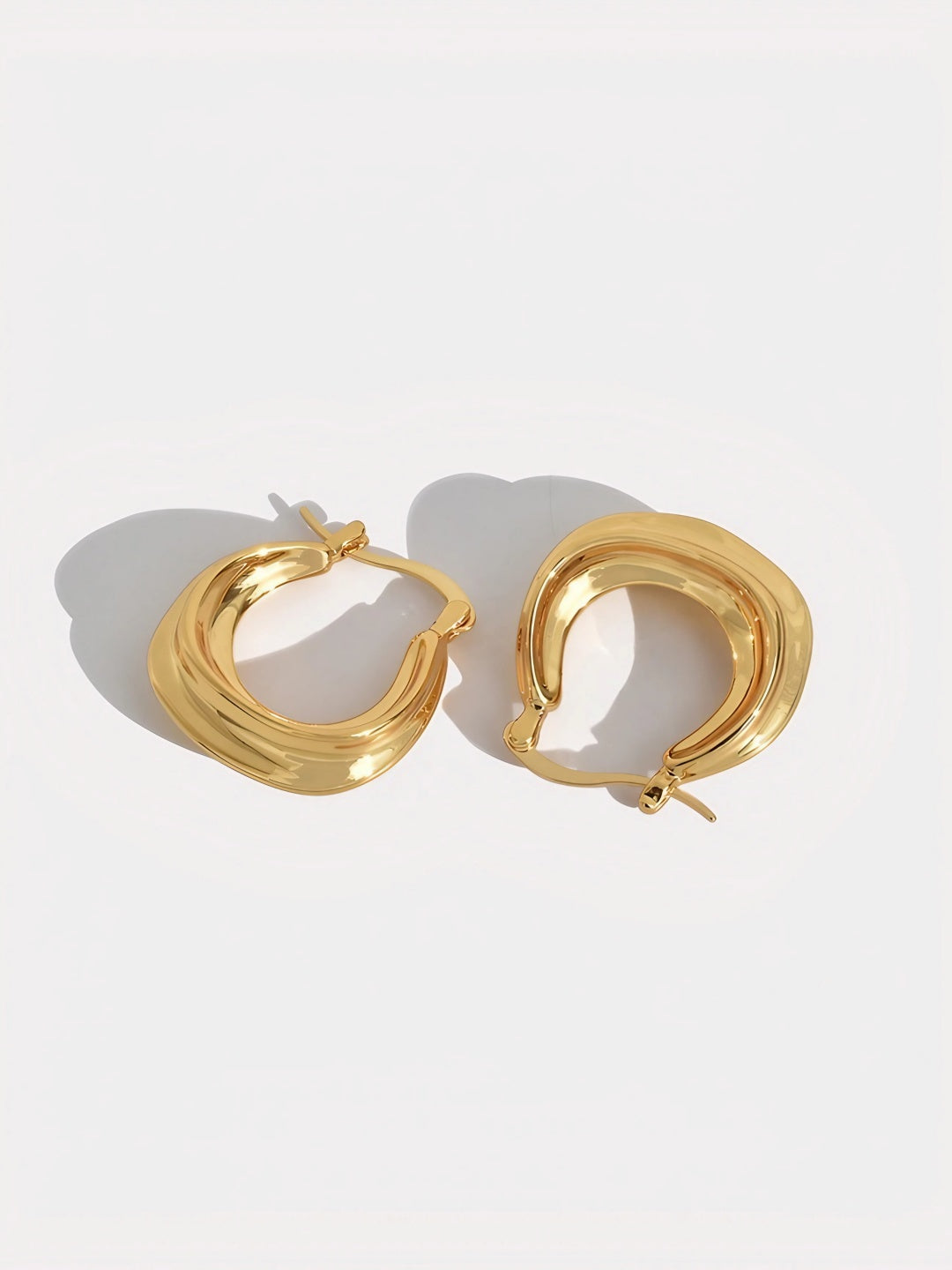 Asym Hoop Earrings-Earrings-SoulAdorne