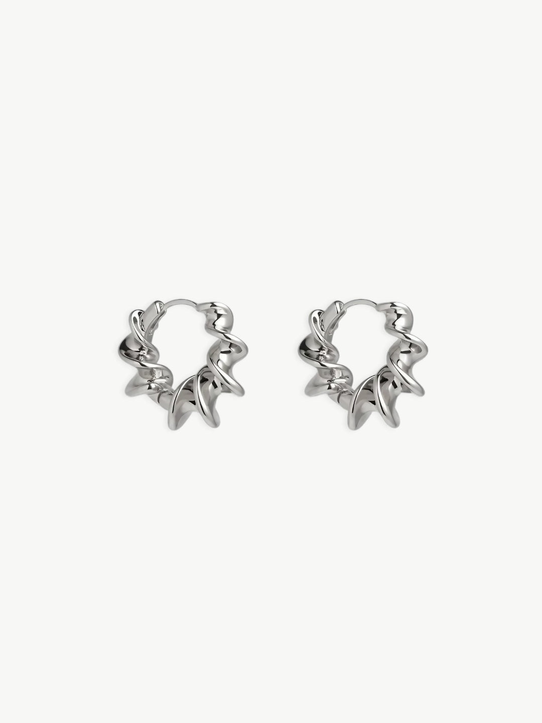 Twist Luxe Hoop Earrings-Earrings-SoulAdorne