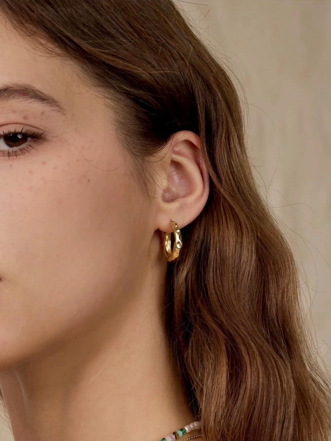 Organic Curve Hoop Earrings-Earrings-SoulAdorne