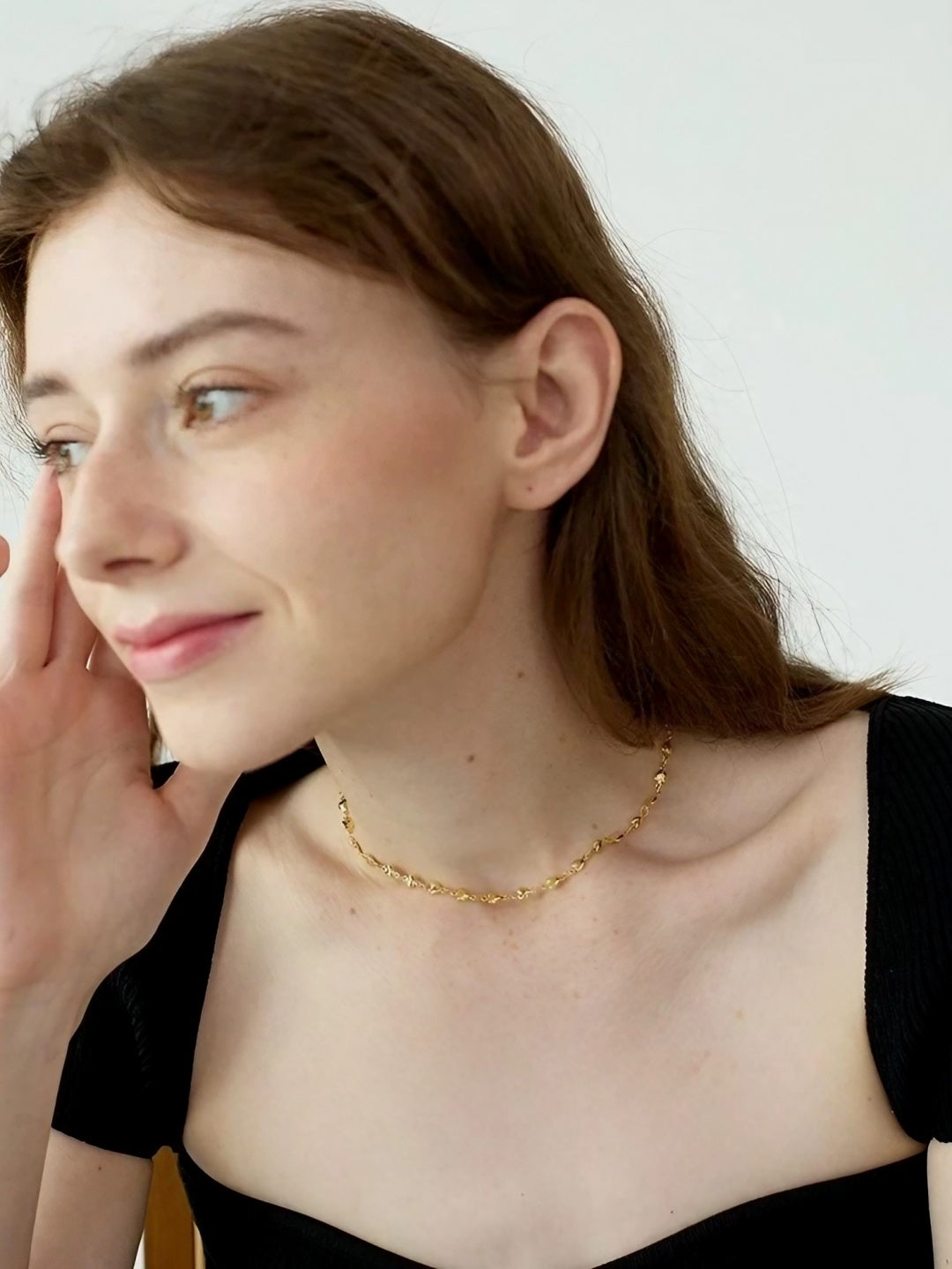 Dainty Linked Heart Necklace-Necklaces-SoulAdorne