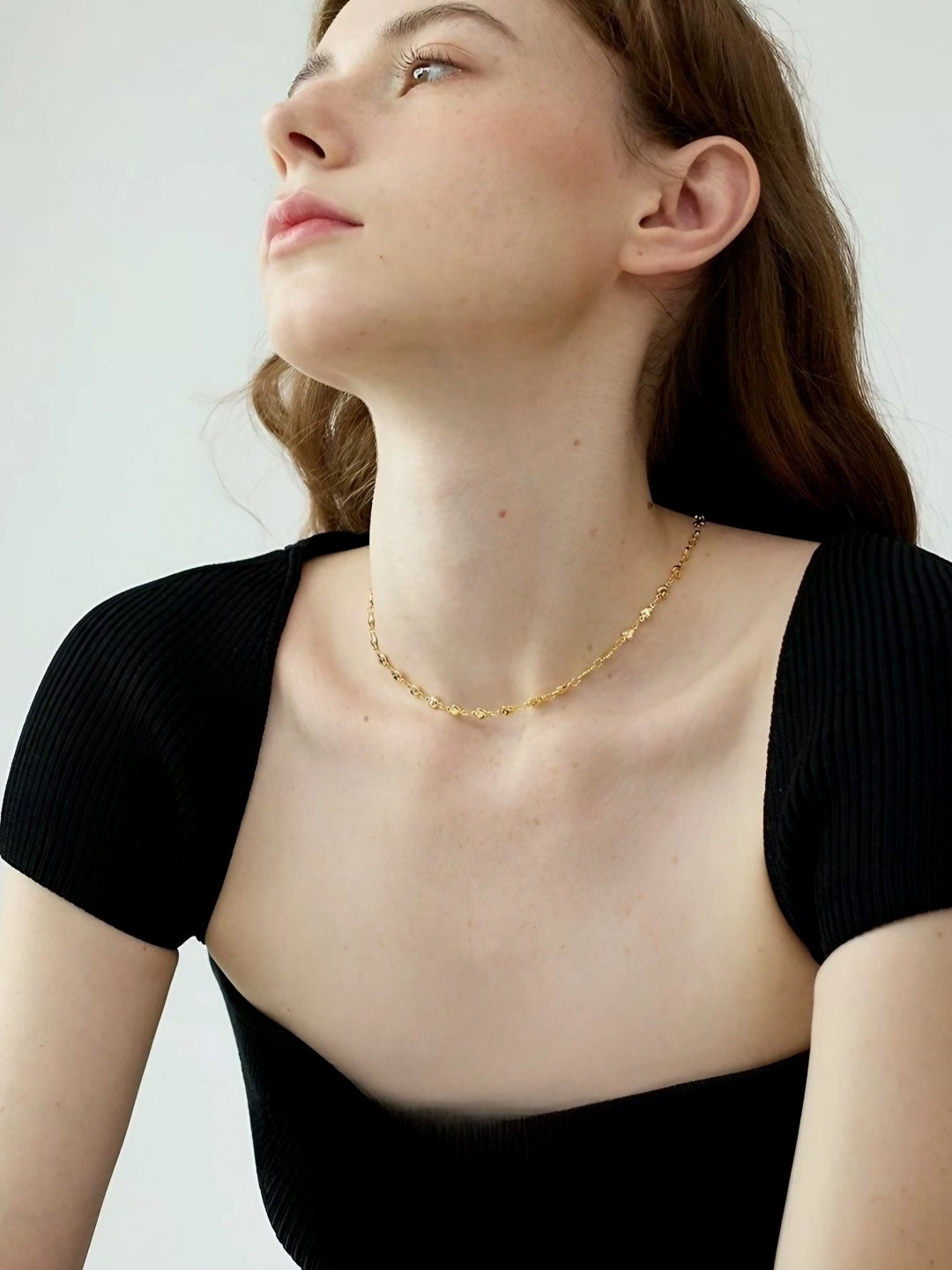 Dainty Linked Heart Necklace-Necklaces-SoulAdorne