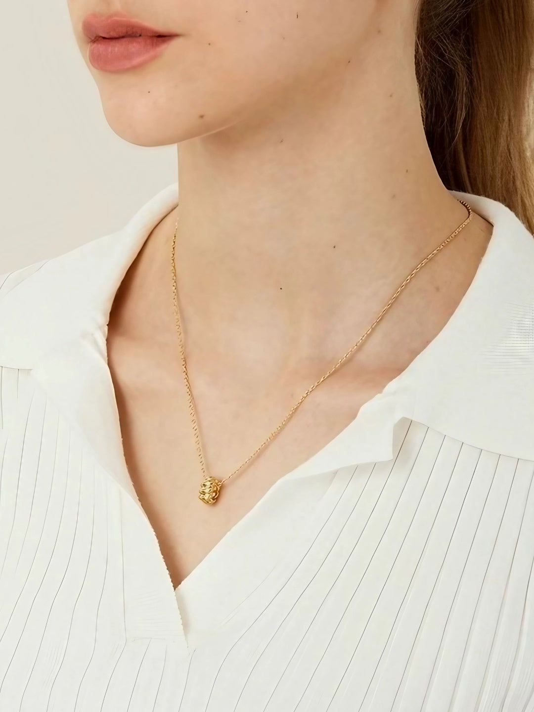 Twist Dome Pendant Necklace-Necklaces-SoulAdorne