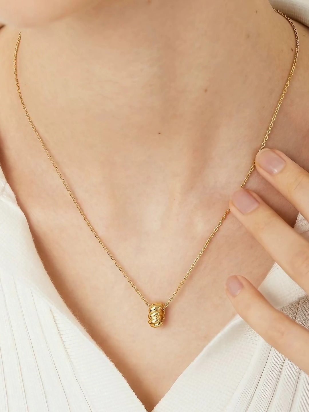 Twist Dome Pendant Necklace-Necklaces-SoulAdorne