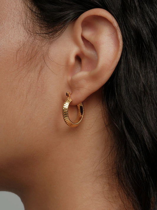 Eclat Hoop Earrings-Earrings-SoulAdorne