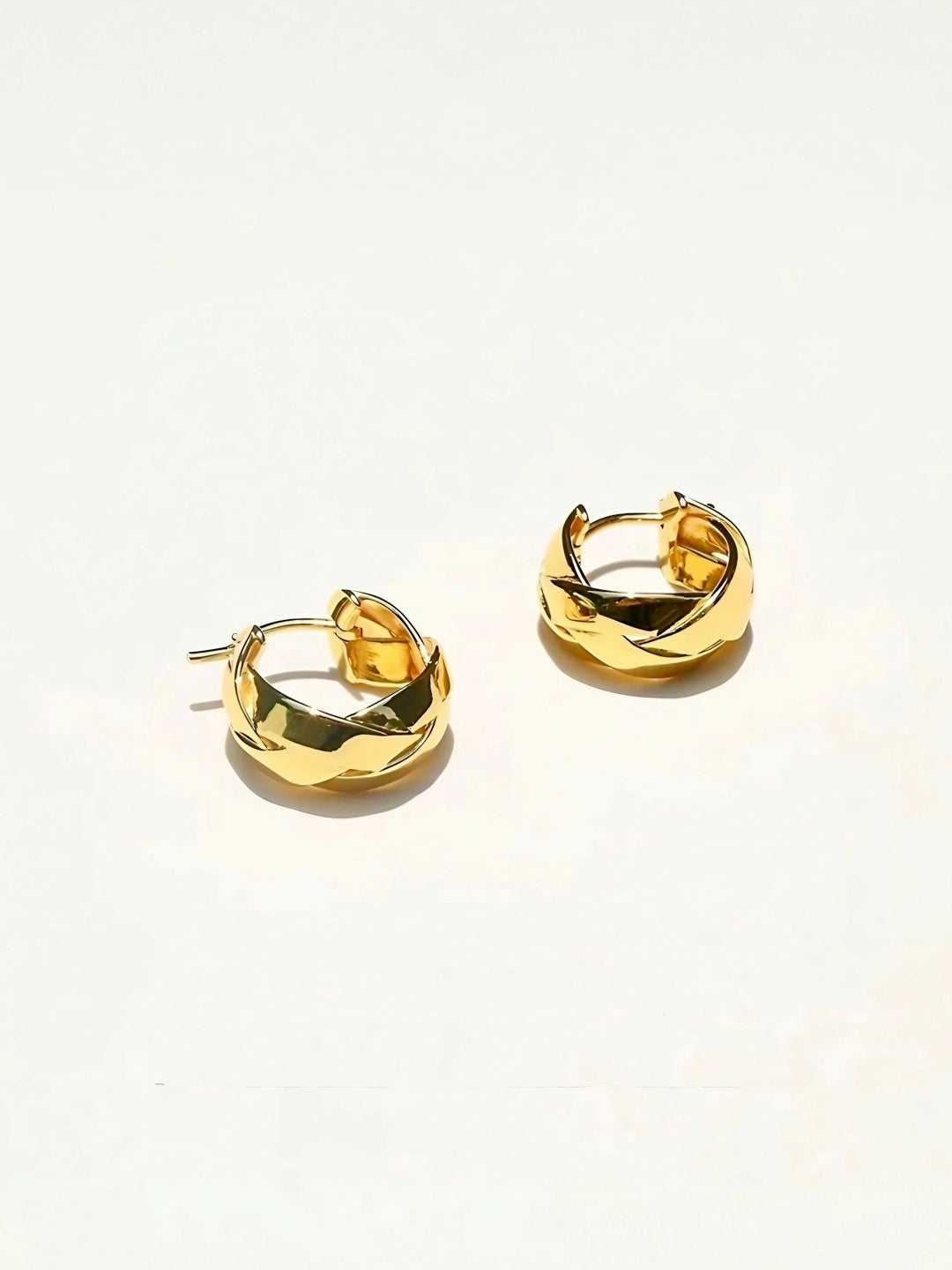 French Braided Hoop Earrings-Earrings-SoulAdorne