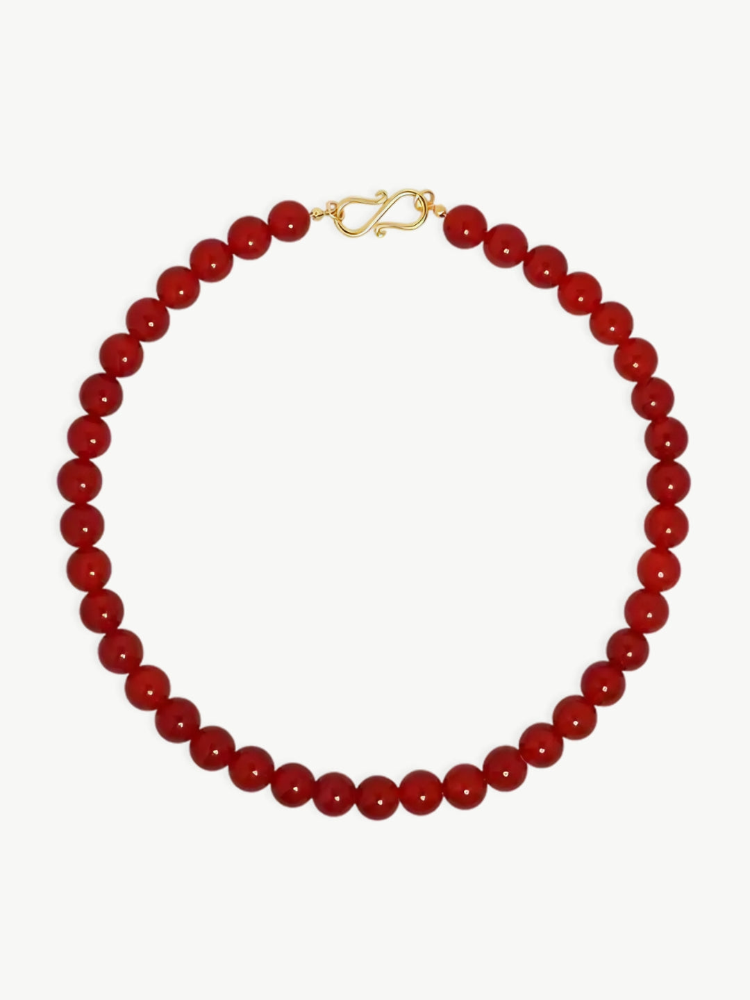 Polished Stone Bead Necklace-Necklaces-SoulAdorne