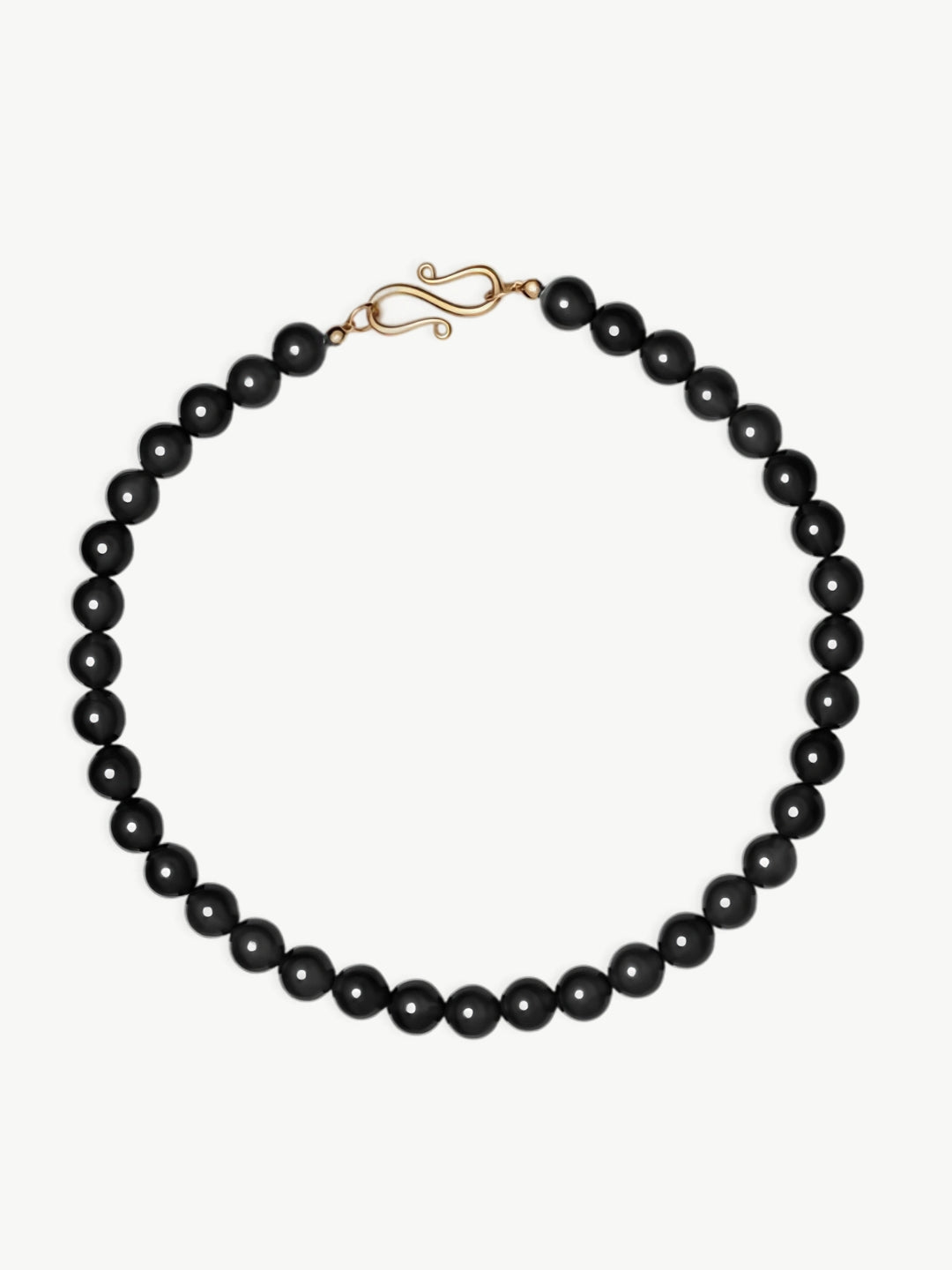 Polished Stone Bead Necklace-Necklaces-SoulAdorne