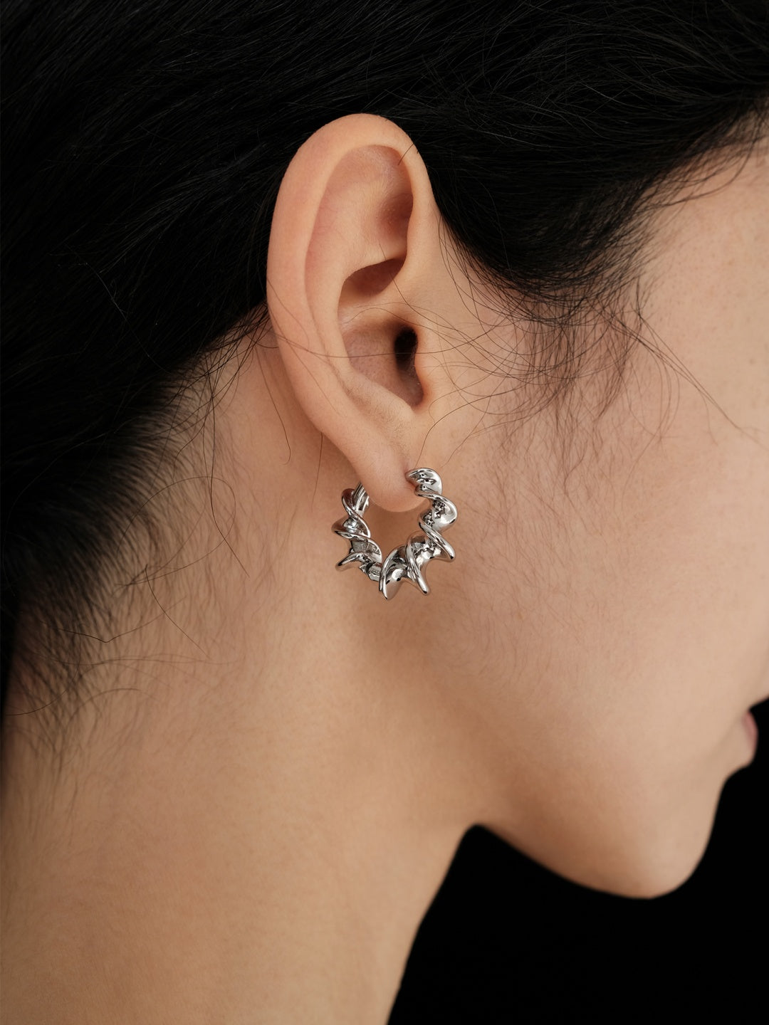 Twist Luxe Hoop Earrings-Earrings-SoulAdorne