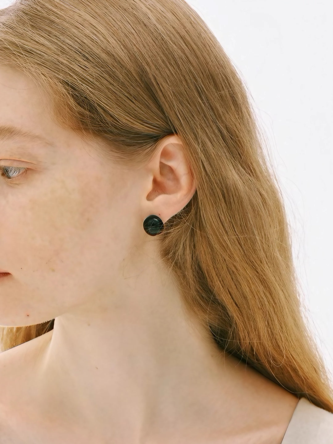 Agate Sphere Stud Earrings-Earrings-SoulAdorne