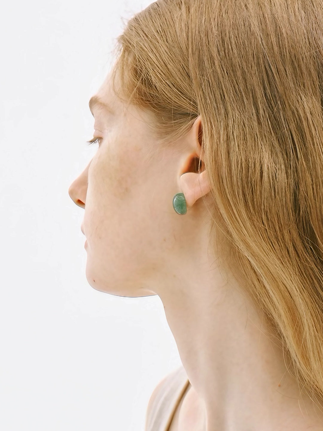 Agate Sphere Stud Earrings-Earrings-SoulAdorne
