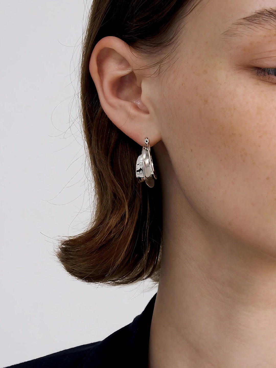 Asym Hoop Earrings-Earrings-SoulAdorne