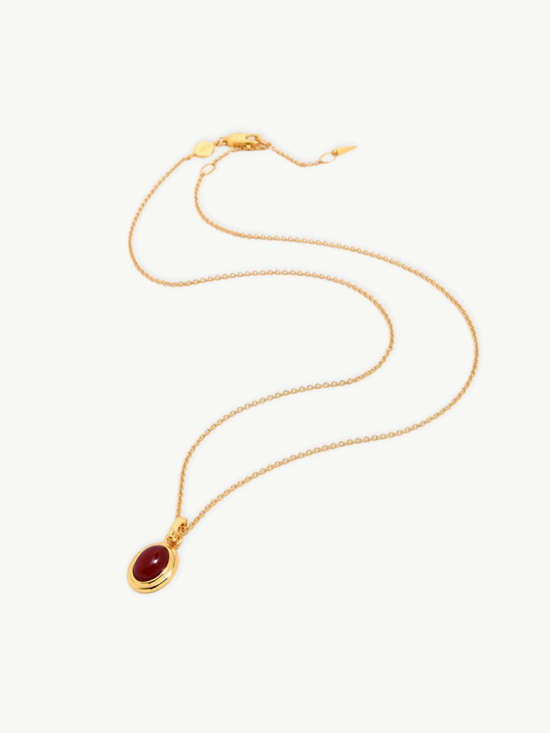 Oval Gemstone Pendant Necklace-Necklaces-SoulAdorne