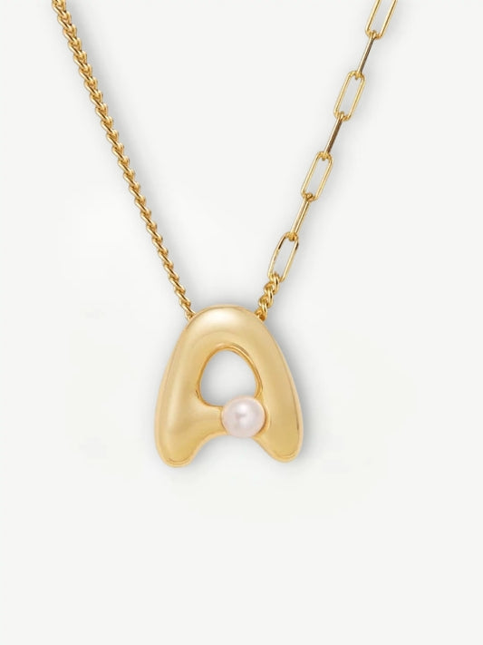 Luminance Letter Pendants Golden A letter pendant necklace variant image