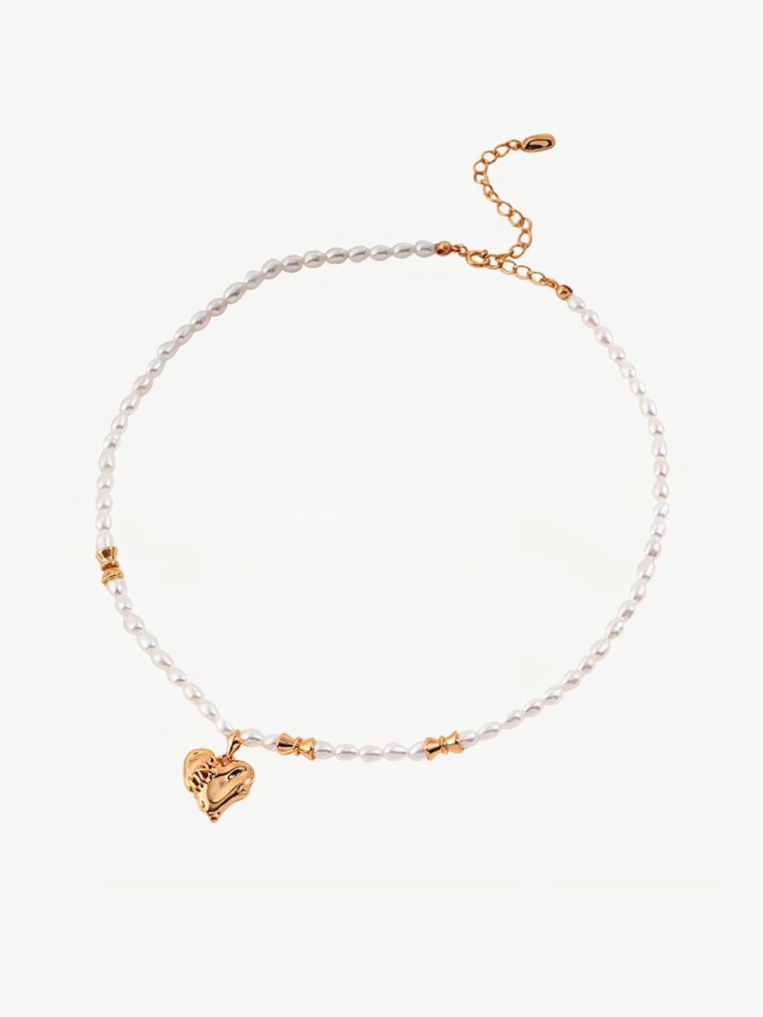 Healing Heart Pearl Necklace-Necklaces-SoulAdorne