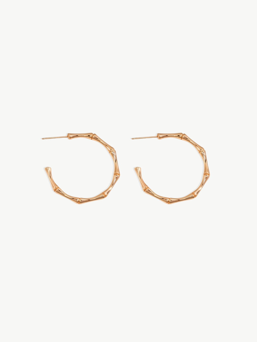 Bamboo Hoop Earrings-Earrings-SoulAdorne