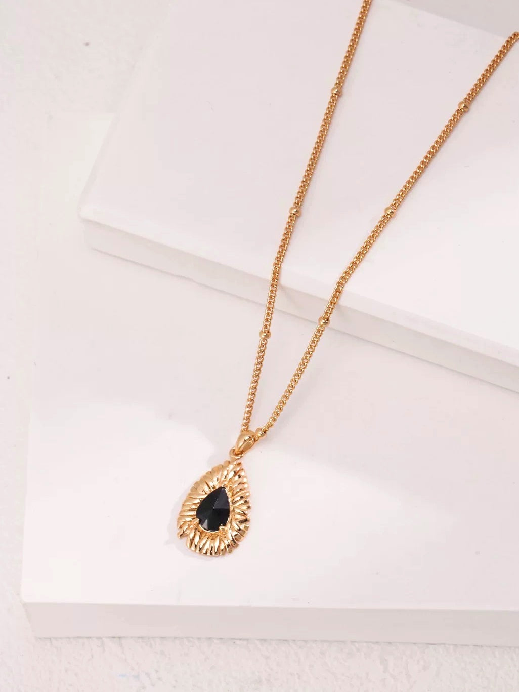 Black Agate Oval Necklace