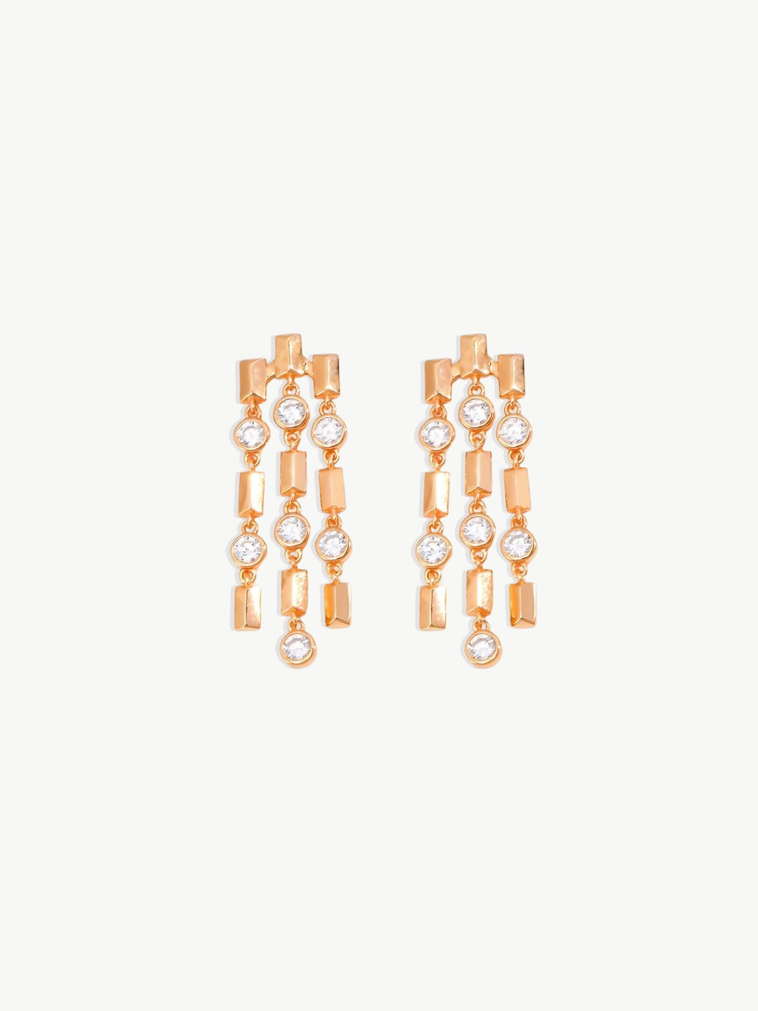 Cascading Crystal Chandelier Earrings-Earrings-SoulAdorne