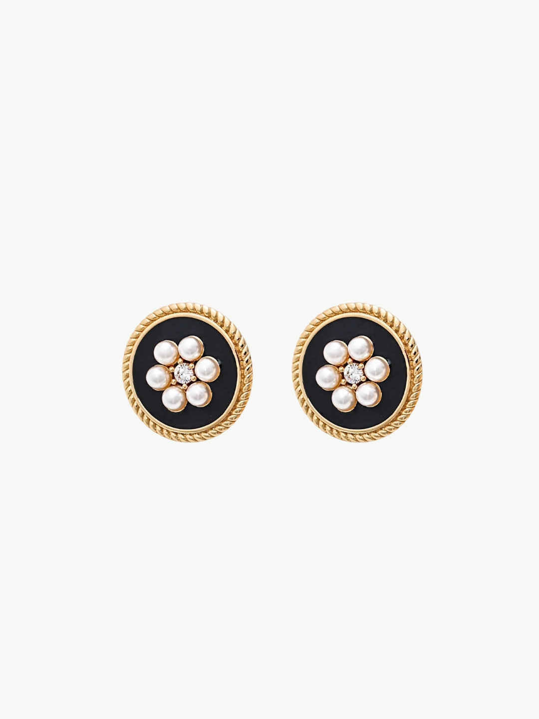 Classic Floral Stud Earrings-Earrings-SoulAdorne