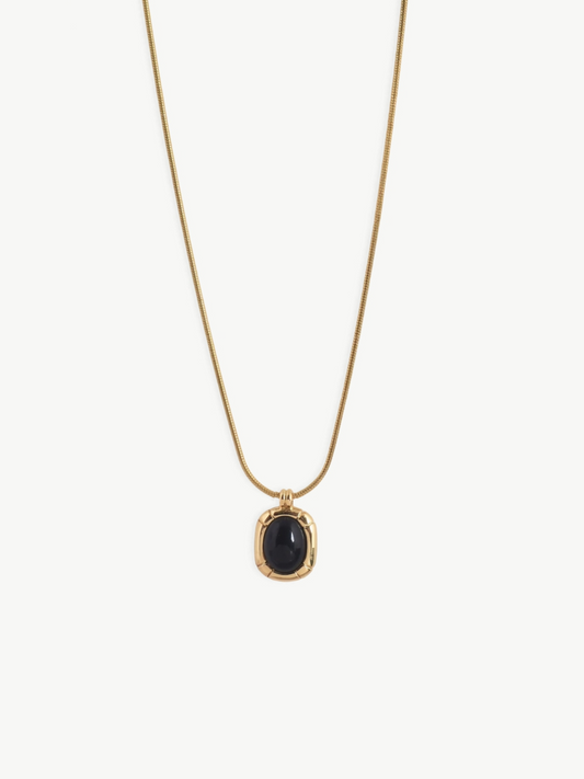 Elegant Oval Gemstone Necklace