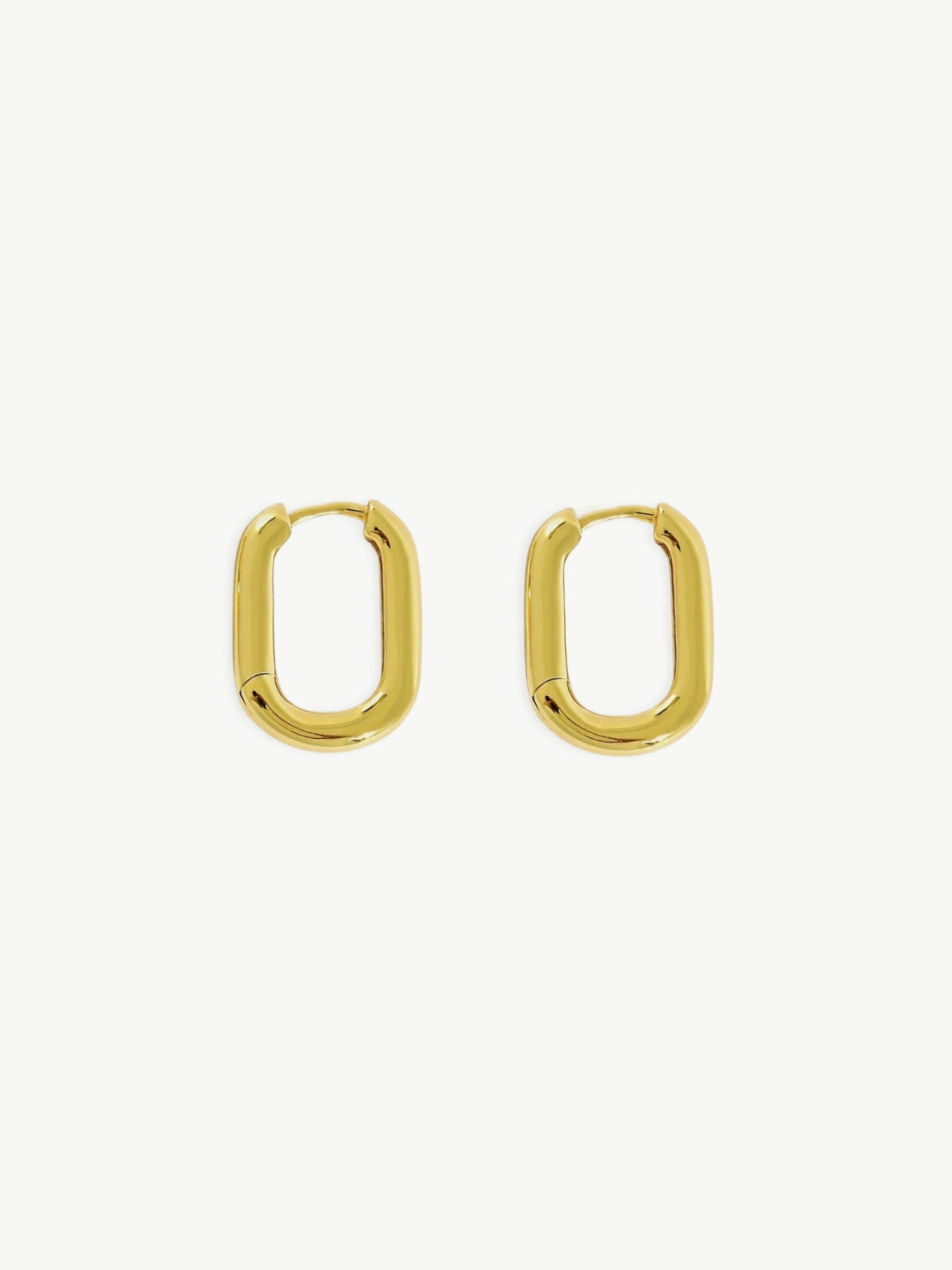 Ellipse Huggie Earrings-Earrings-SoulAdorne