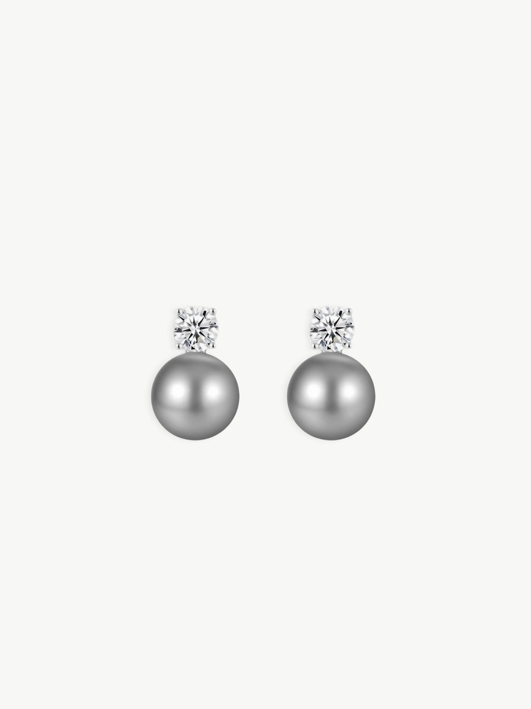 Gem Grey Pearl Studs-Earrings-SoulAdorne