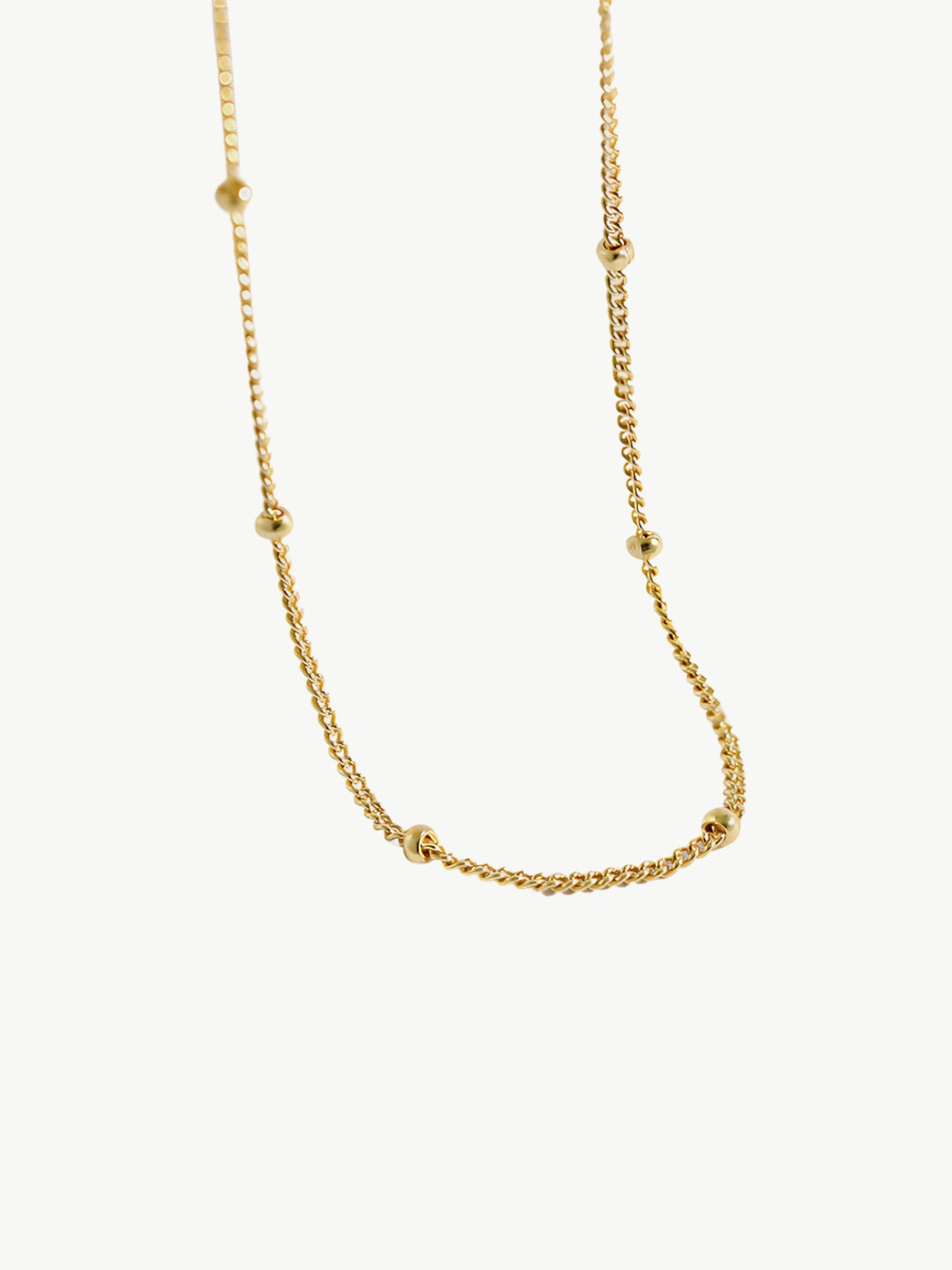 Gilded Bead Accent Rope Necklace-Necklaces-SoulAdorne