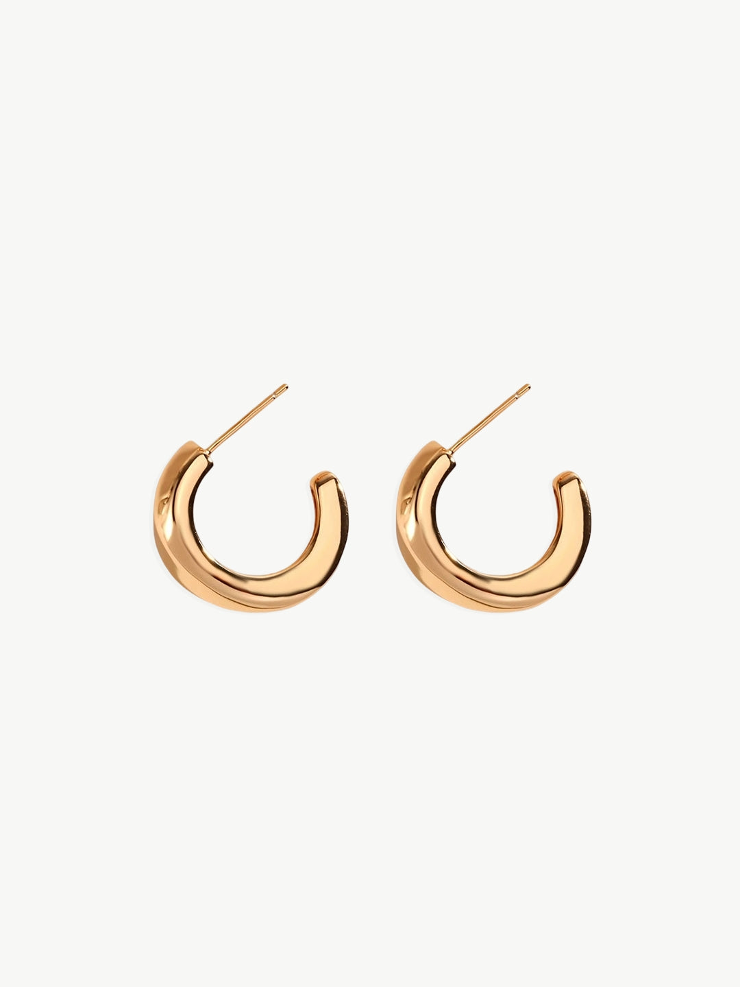 Golden Embrace Huggie Earrings-Earrings-SoulAdorne