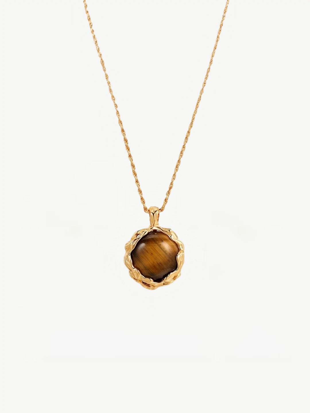 Golden Tiger-eye Embrace Necklace-Necklaces-SoulAdorne