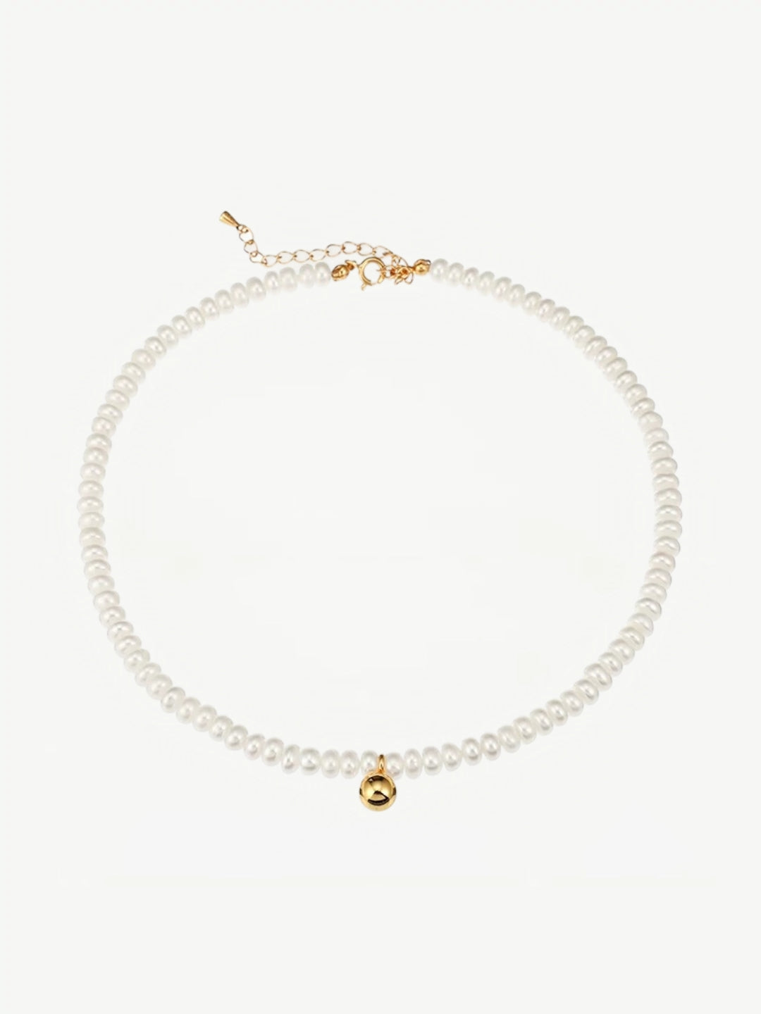 Golden Ball Pearl Necklack-Necklaces-SoulAdorne