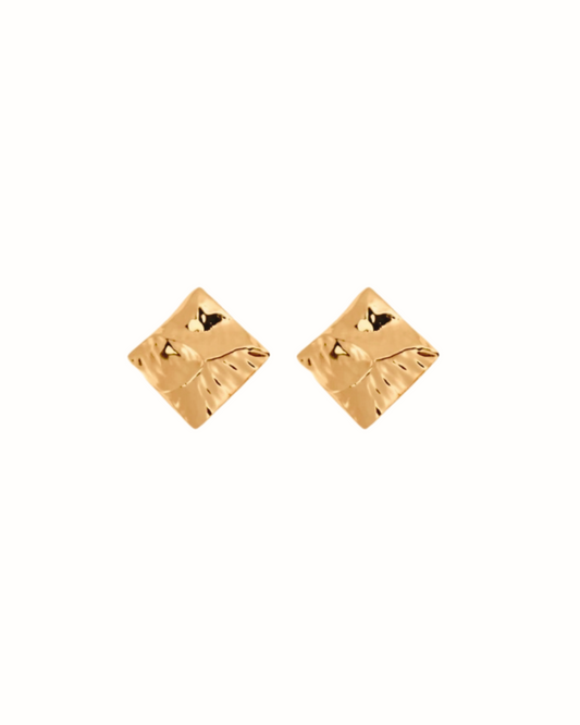 Hammered Square Studs