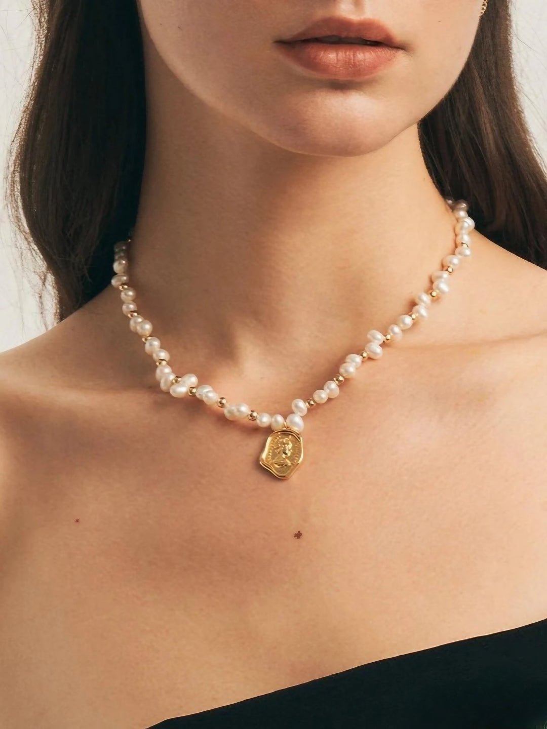 Elysian Grace Pearl Necklace-Necklaces-SoulAdorne
