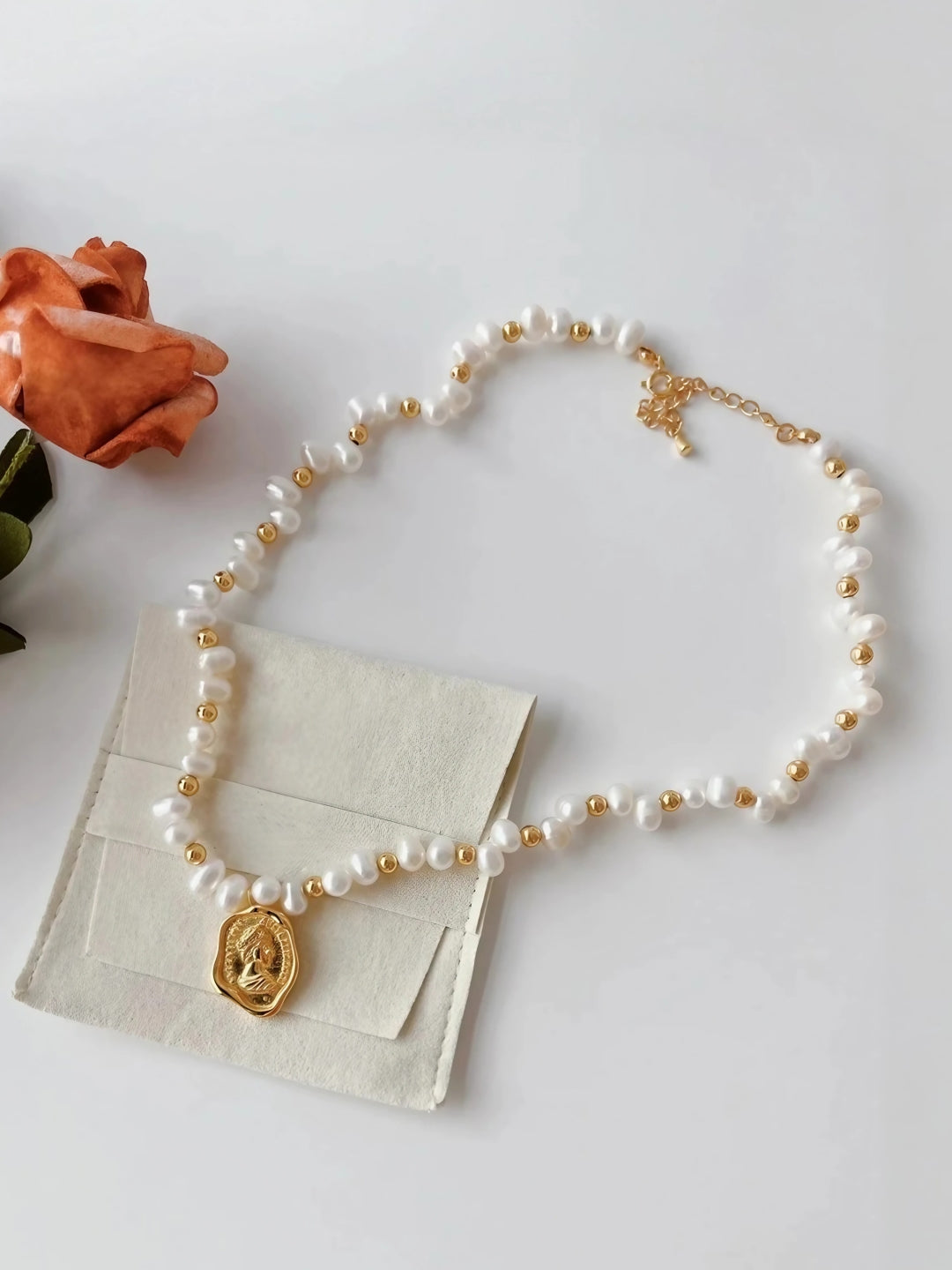 Elysian Grace Pearl Necklace-Necklaces-SoulAdorne