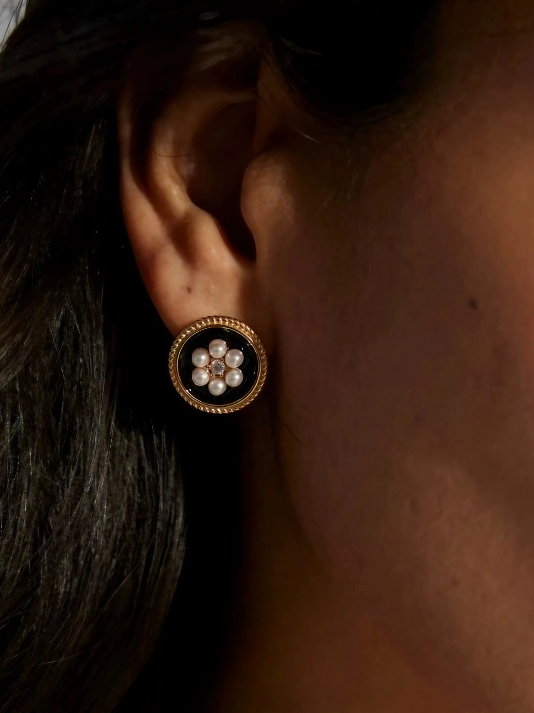 Classic Floral Stud Earrings-Earrings-SoulAdorne