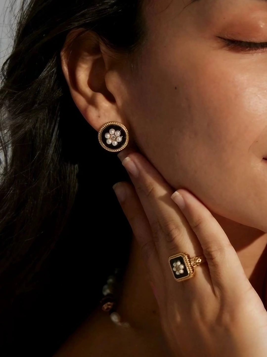 Classic Floral Stud Earrings-Earrings-SoulAdorne