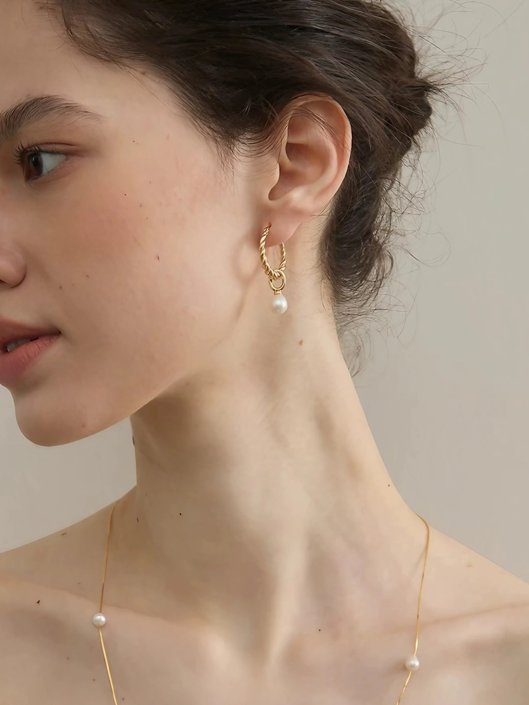Elegant Pearl Teardrop Earrings-Earrings-SoulAdorne