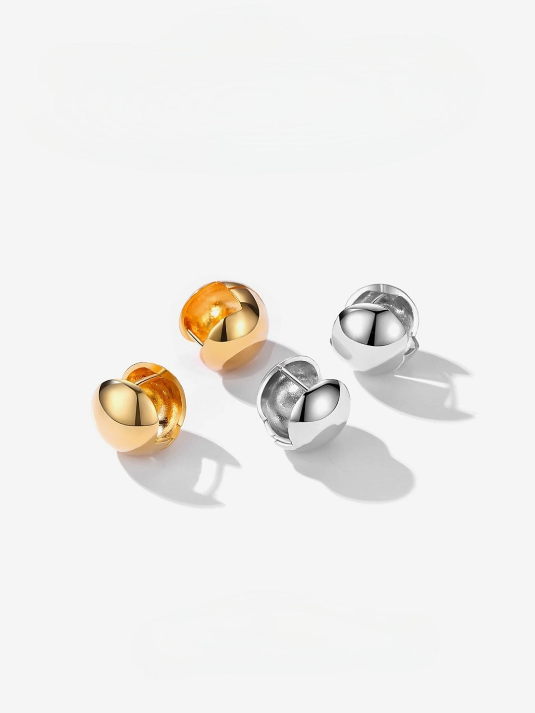 Silver Sphere Studs-Earrings-SoulAdorne