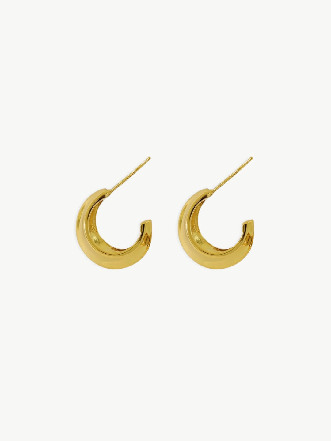 Lunar Curve Hoops-Earrings-SoulAdorne