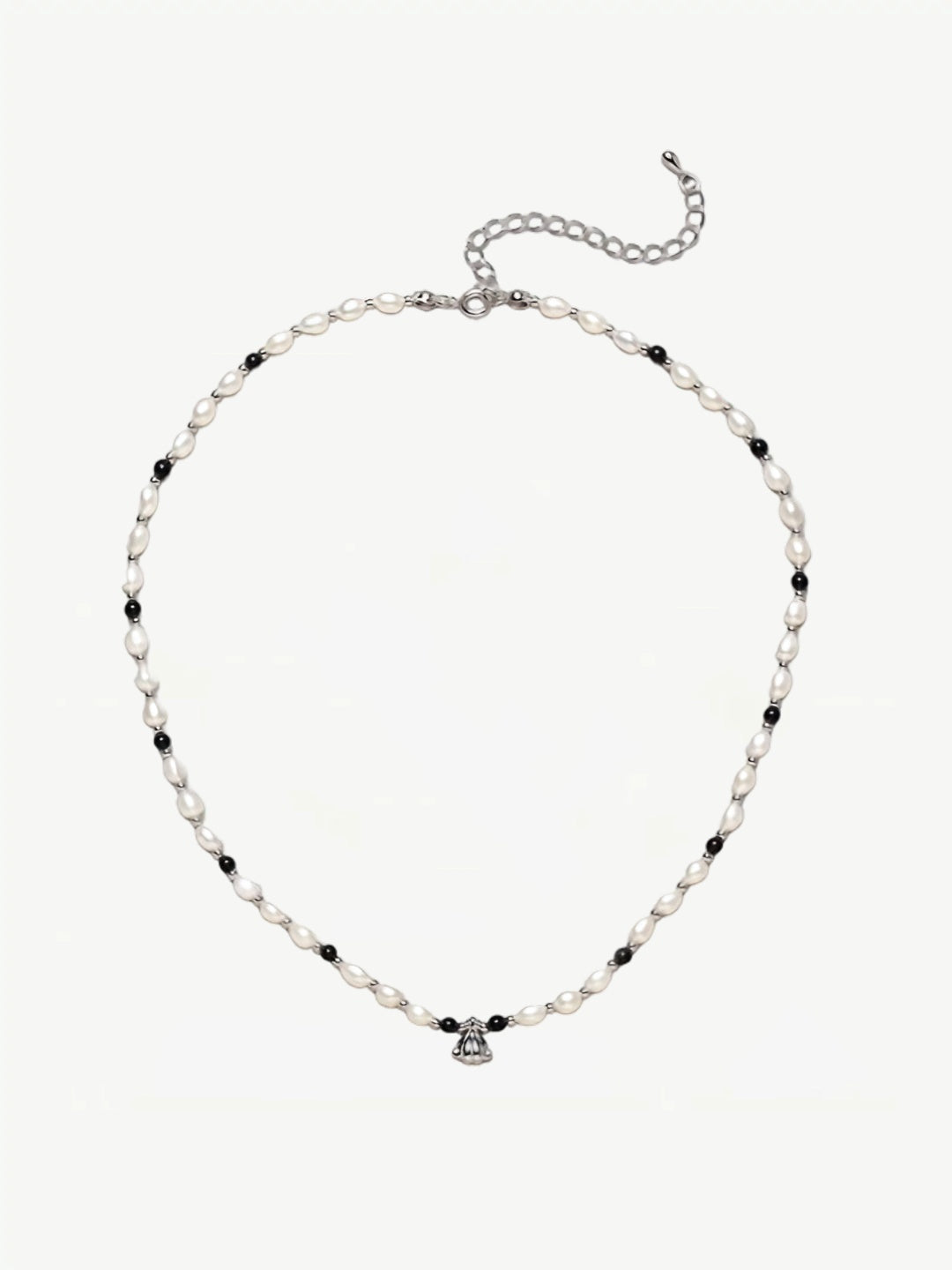 Monochrome Mystique Pearl Necklace-Necklaces-SoulAdorne