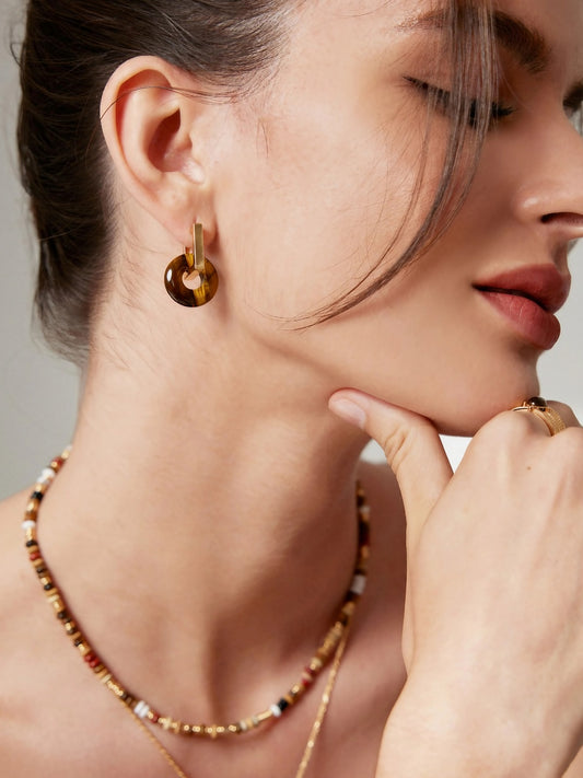 Mystic Duo Loop Earrings-Earrings-SoulAdorne