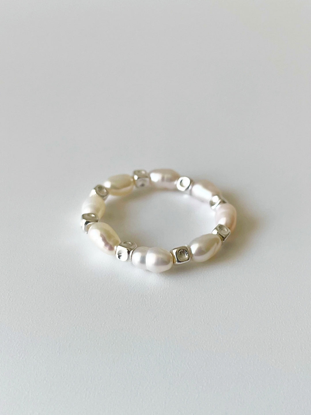 Beaded Pearl Elastic Ring-Rings-SoulAdorne