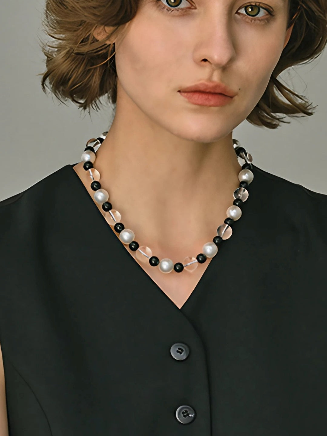 Beaded Crystal Pearl Necklace-Necklaces-SoulAdorne