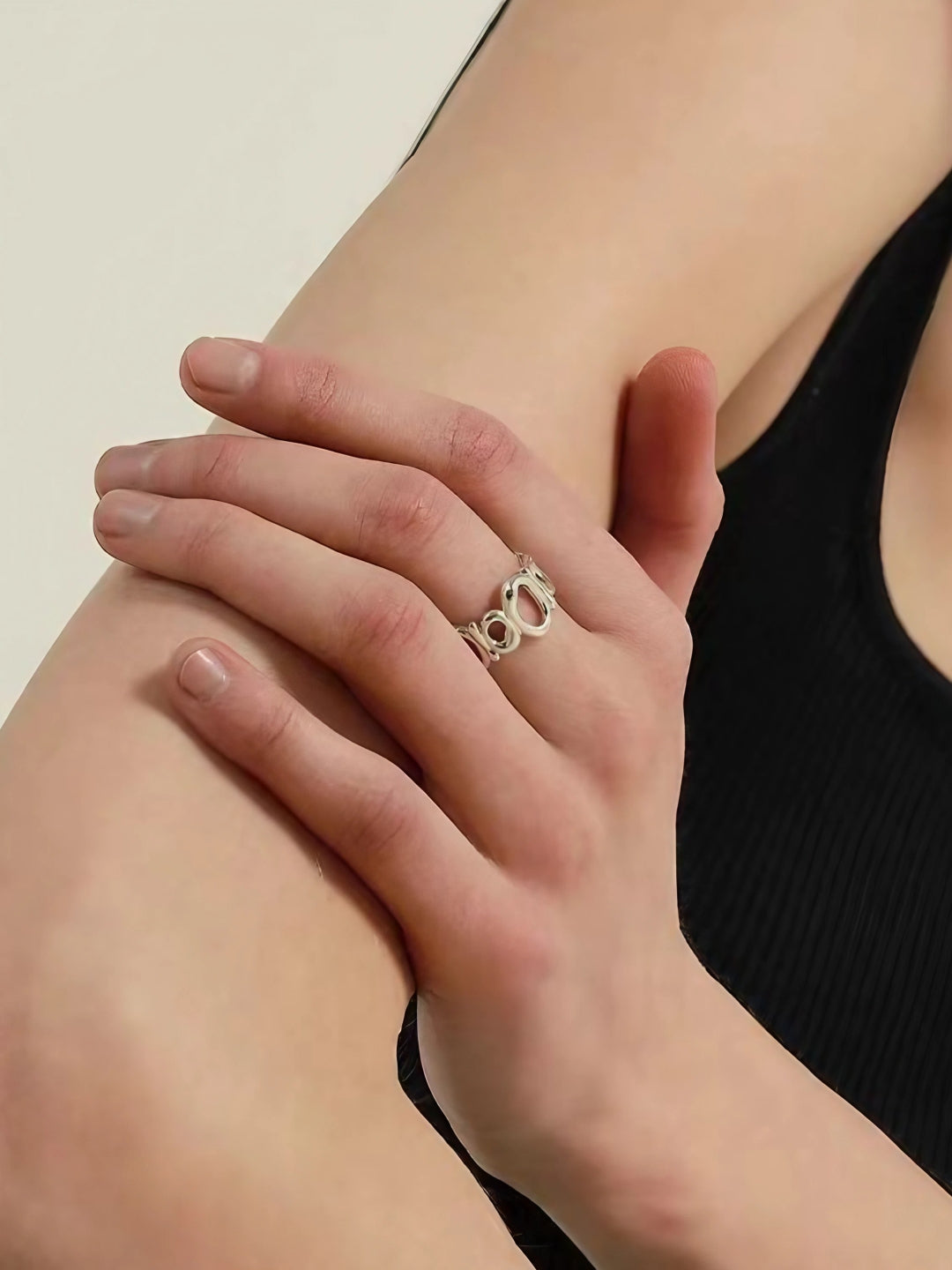 Abstract Hollow Adjustable Ring-Rings-SoulAdorne