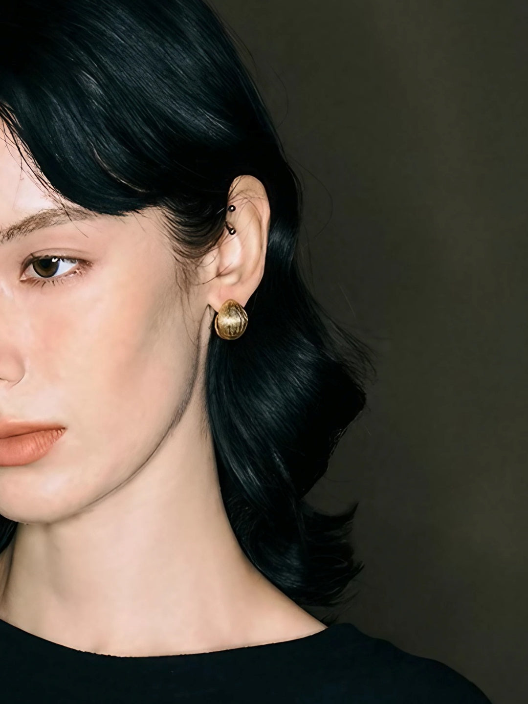 Shell-Inspired Hoop Earrings-Earrings-SoulAdorne